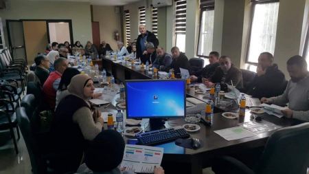 اجتماع فريق خبراء جايكا مع بلدية جنين بهدف تحسين ادارة خدمة المياه 